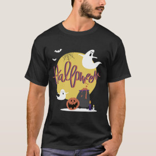 Camiseta Cauldron de bruja fantasma nocturno fantasmal