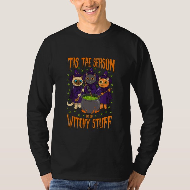 Camiseta Cauldron, Gorra De Brujas De Gatos, Es La Bruja De (Anverso)