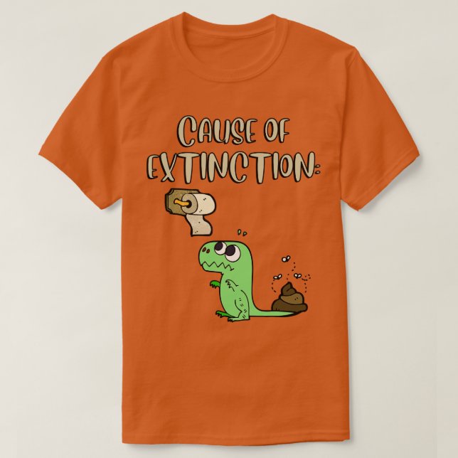 Camiseta Causa De La Extinción De Dinosaurios (Diseño del anverso)