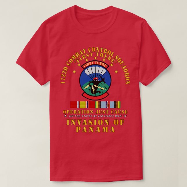 Camiseta Causa justa 1722d Escuadrón de control de combate  (Diseño del anverso)