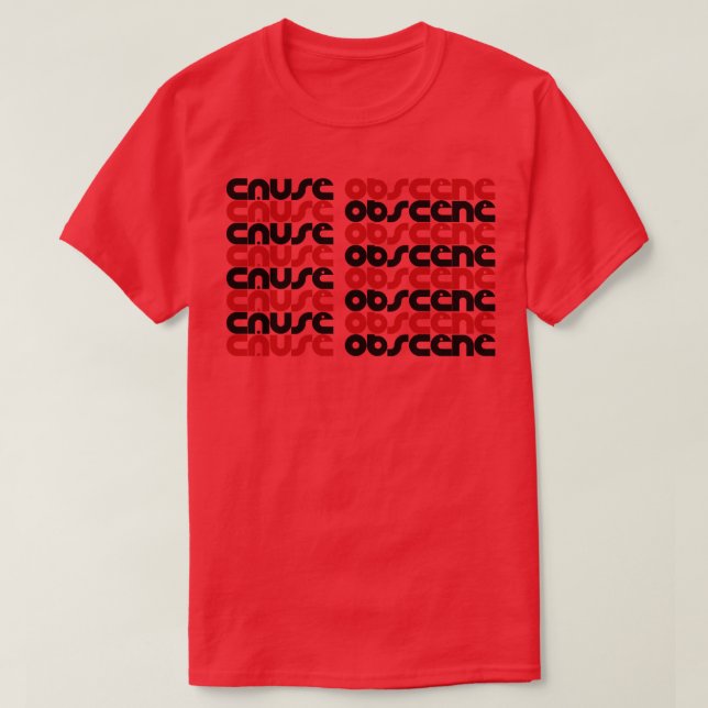 Camiseta Causa obscena (Diseño del anverso)