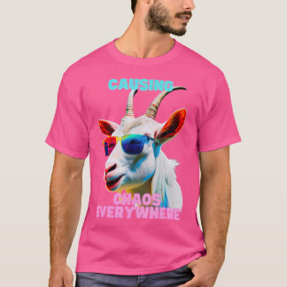 Camiseta Causando Caos En Todas Partes Excitante Gracioso Y