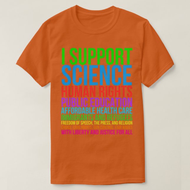 Camiseta Causas progresistas liberales y democráticas  (Diseño del anverso)