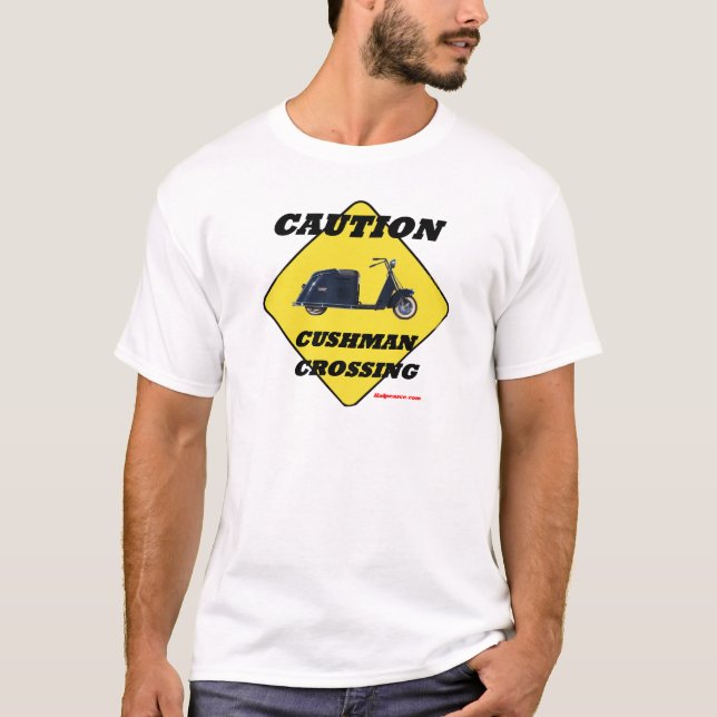 Camiseta Caution_Cushman_Crossing_Color. (Anverso)