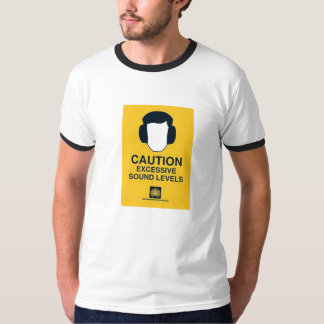 CAMISETA CAUTION EXCESSIVE SOUND LEVELS