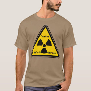 Camiseta Caution wind turbine funny warning sign