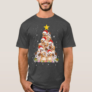 Camiseta Cavachon Christmas Tree Funny Perg Lover Regalos