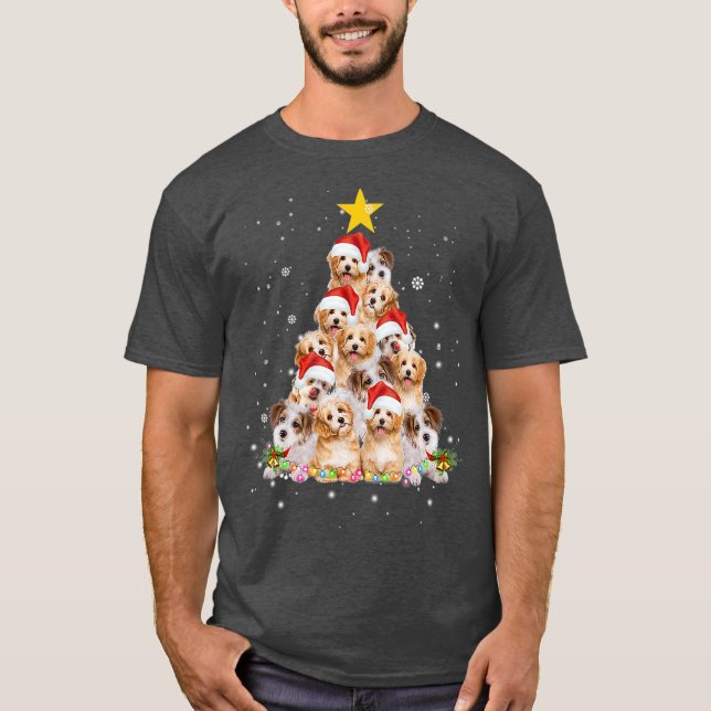 Camiseta Cavachon Christmas Tree Funny Perg Lover Regalos (Anverso)