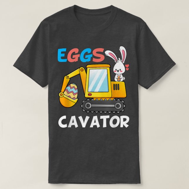 Camiseta Cavador de huevos Bunny Excavator Cute Easter Day  (Diseño del anverso)