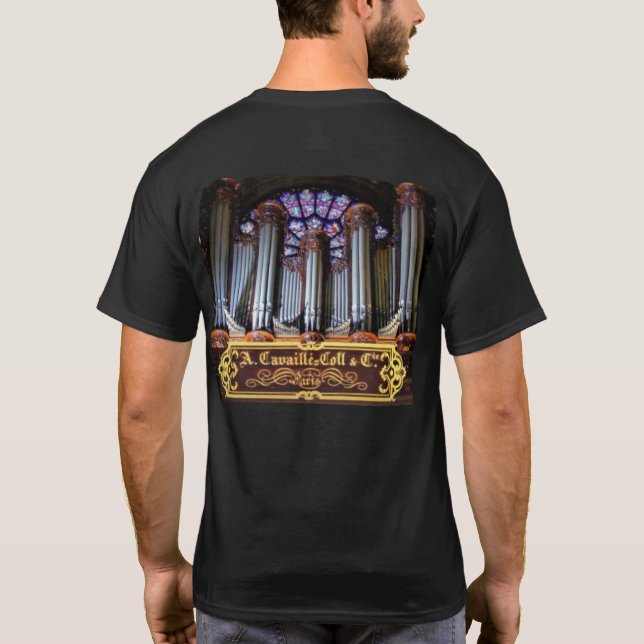 Camiseta Cavaille-Coll Pipe Organ de Notre-Dame, París (Reverso)