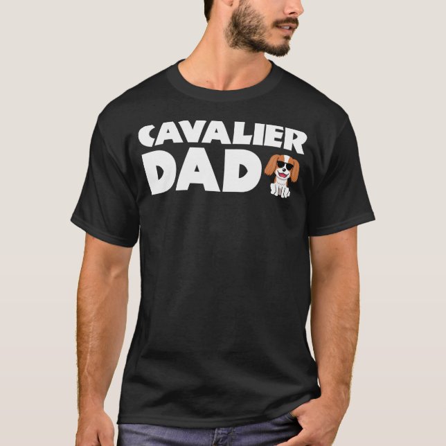 Camiseta Cavalier Dad Cavalier King Charles Spaniel Dog Dad (Anverso)