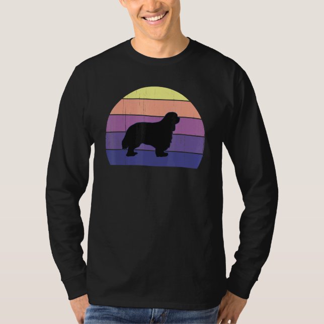 Camiseta Cavalier de Guay Retro Sunset Fun King Charles Spa (Anverso)