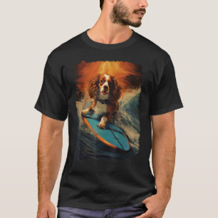 Camiseta Cavalier de perro de arte pop King Charles Spaniel