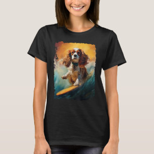 Camiseta Cavalier de perro de arte pop King Charles Spaniel