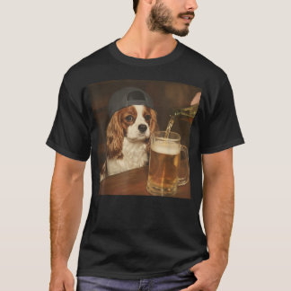Camiseta Cavalier King Charles bebiendo cerveza meme divert