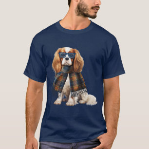 Camiseta Cavalier King Charles Cachorro con Estilo y Cuadro