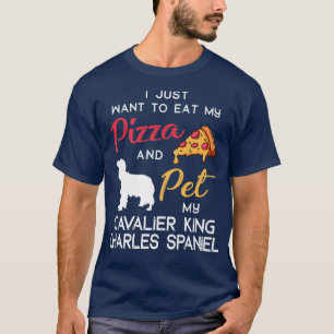 Camiseta Cavalier King Charles Dog amante de la pizza Birth