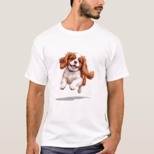Camiseta Cavalier King Charles Happy Playful Jumping