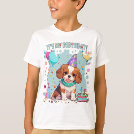 Camiseta Cavalier King Charles Pastel Es mi cumpleaños