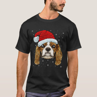 Camiseta Cavalier King Charles Santa Hat Dog Spaniel Christ