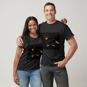 Camiseta cavalier king charles spaniel black and tan cartoo