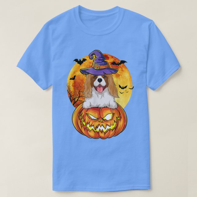 Camiseta Cavalier King Charles Spaniel Brumpkin Hallow (Diseño del anverso)