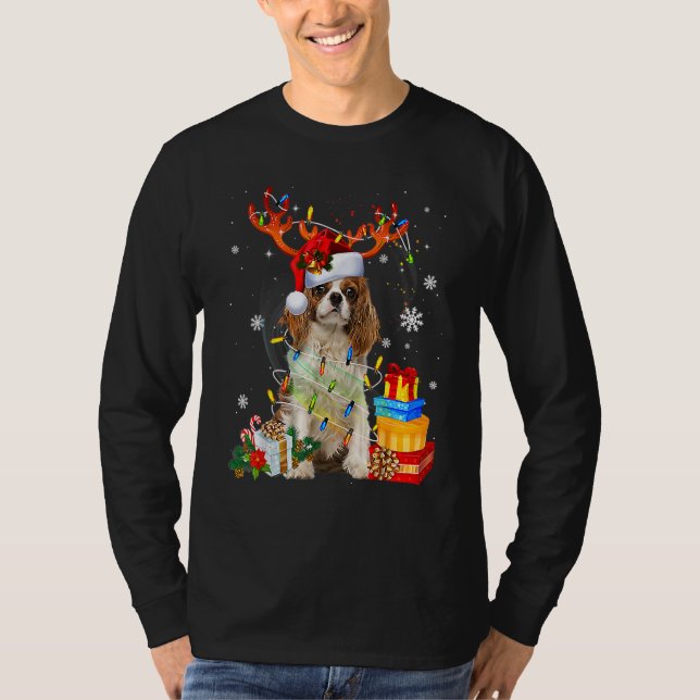 Camiseta Cavalier King Charles Spaniel Christmas Reindeer S (Anverso)