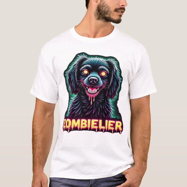 Camiseta Cavalier King Charles Spaniel CKCS Perro Zombie Sa (Anverso)