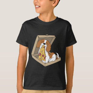Camiseta Cavalier King Charles Spaniel Comating Pizza Funny