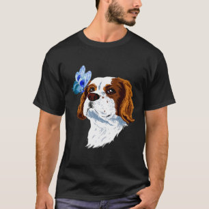 Camiseta Cavalier King Charles Spaniel Con Mariposa - Perro