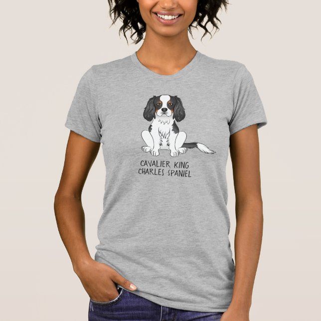 Camiseta Cavalier King Charles Spaniel de tres colores perr (Anverso)