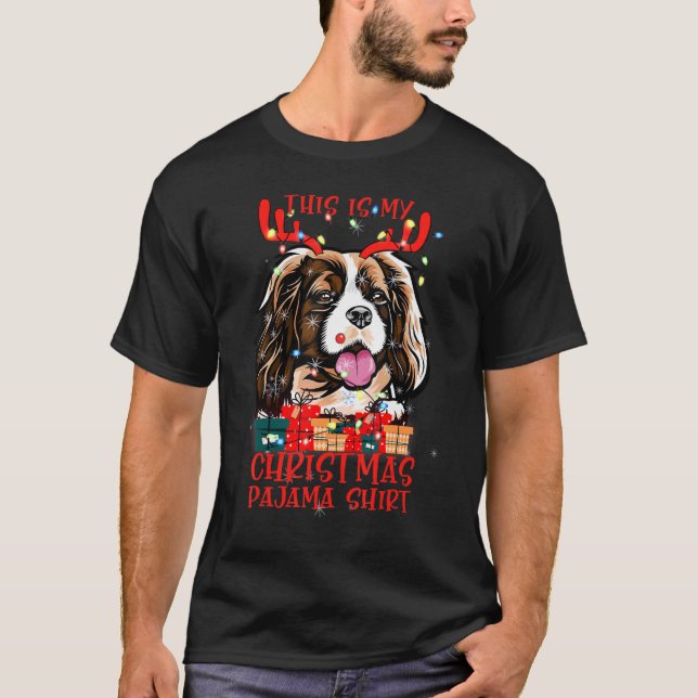 Camiseta Cavalier King Charles Spaniel Dog Christmas Pajama (Anverso)