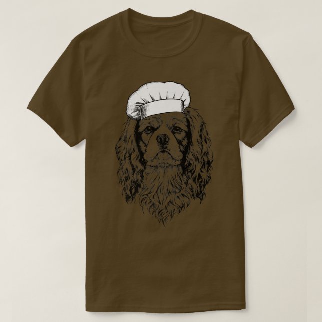 Camiseta Cavalier King Charles Spaniel Dog Cocinero Funny (Diseño del anverso)
