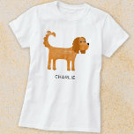 Camiseta Cavalier King Charles Spaniel Dog Personalizado<br><div class="desc">Cute Ruby Cavalier King Charles Spaniel diseño de perros para amantes de los animales. Arte original de Nic Squirrell. Cambie el nombre o el texto a personalizar.</div>