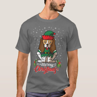 Camiseta Cavalier King Charles Spaniel Dog saluda a Merry C
