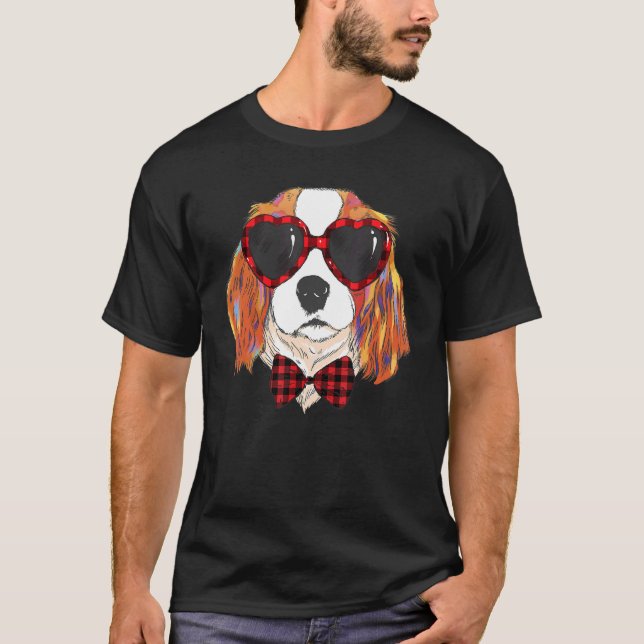 Camiseta Cavalier King Charles Spaniel Gafas de sol Plaid H (Anverso)
