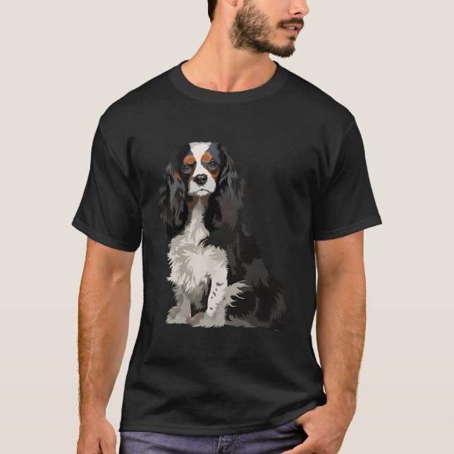 Camiseta Cavalier King Charles Spaniel Gifts Dog Pop Art Fo (Anverso)