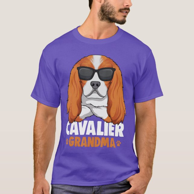 Camiseta Cavalier King Charles Spaniel Grandma Dog gift gif (Anverso)