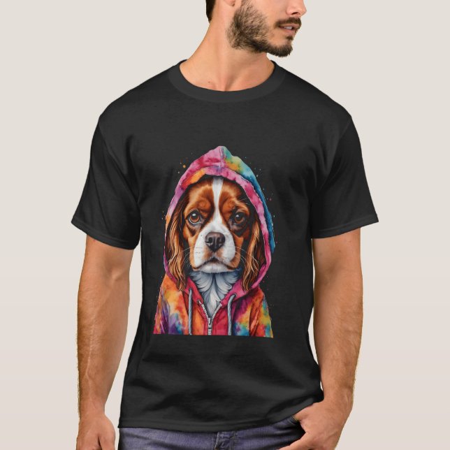 Camiseta Cavalier King Charles Spaniel Hoodie Dog Funny Pri (Anverso)