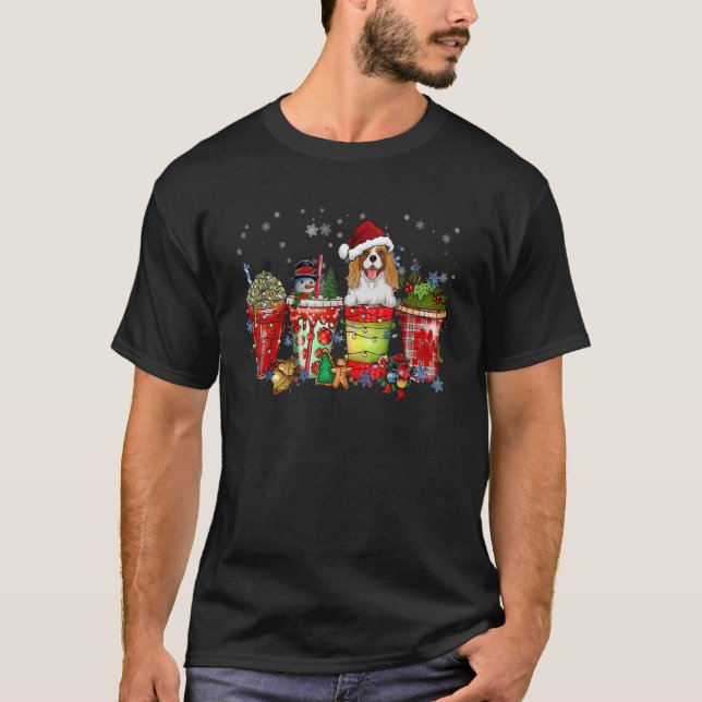 Camiseta Cavalier King Charles Spaniel Iced Latte Snowmen S (Anverso)