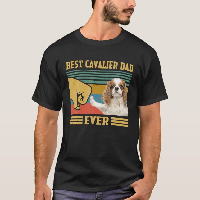 Camiseta Cavalier King Charles Spaniel Mejor Perro Papá Vi (Anverso)