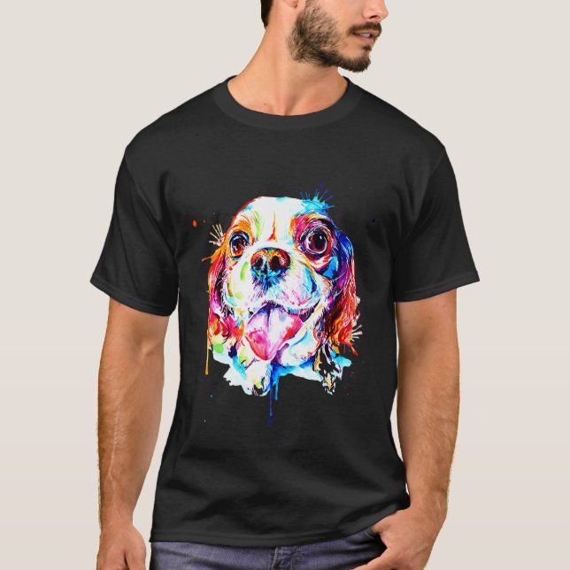 Camiseta Cavalier King Charles Spaniel Nacimiento divertidí (Anverso)