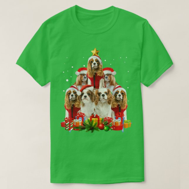 Camiseta Cavalier King Charles Spaniel navidad navideña (Diseño del anverso)