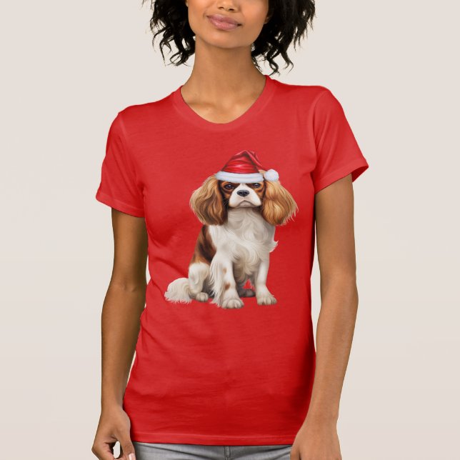 Camiseta Cavalier King Charles Spaniel Navidades graciosos  (Anverso)