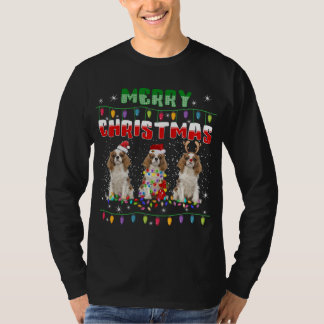 Camiseta Cavalier king charles spaniel Navidades Lights Dog