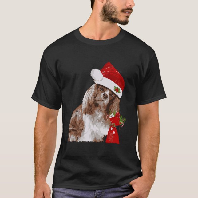 Camiseta Cavalier King Charles Spaniel Navidades Shirt Sant (Anverso)