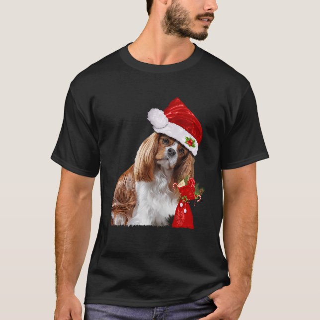 Camiseta Cavalier King Charles Spaniel Navidades Shirt Sant (Anverso)