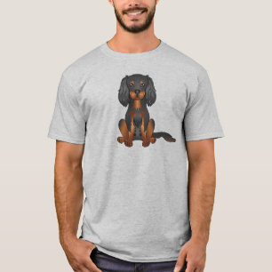 Camiseta Cavalier King Charles Spaniel negro y marrón