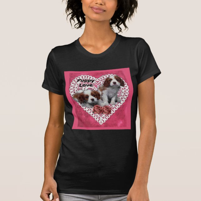 Camiseta Cavalier King Charles Spaniel Puppy Love (Anverso)