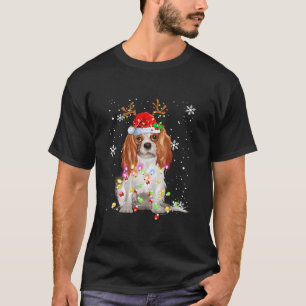 Camiseta Cavalier King Charles Spaniel Santa Christmas Tree